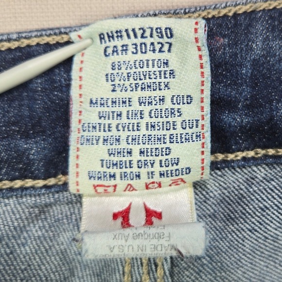 True Religion Women's‎ Stella Skinny Jeans Blue Wash Size 29 Made in USA - Picture 8 of 12